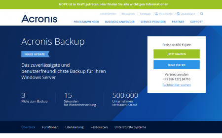 Acronis Windows Server Business
