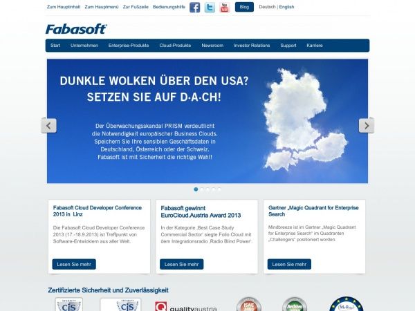 fabasoft.com Screenshot